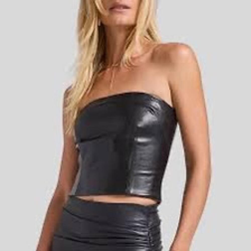 Generation Love Jacqueline Vegan Leather Bustier Black S NWT
